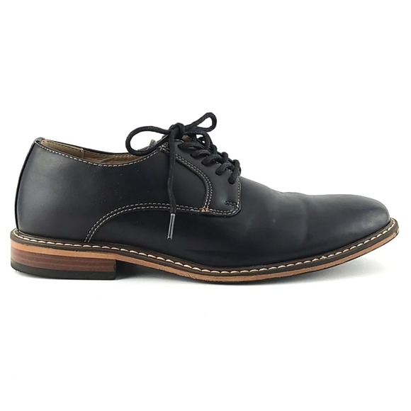 Classic Black Leather Men's Shoes - Picture 2 of 15